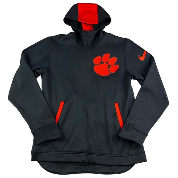 Nike Tops - Nike Therma Fit Scuba Hoodie Clemson Tigers Womens Small Paw Logo Sweatshirt